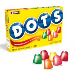 Tootsie, Dots Assorted Fruit Flavored Gumdrops, 6.5 oz. Peanut-Free, Gluten Free. Theater Box - Thumbnail 3