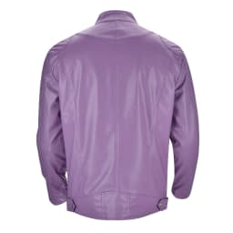 NOLDARES Men's Leather Jacket for Fall/Winter,Men PU Jacket, Outwear Coat(Z03-Purple,L) - Thumbnail 5