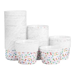 Greenadscape Paper Treat Cups Multi Color For Ice Cream Shops Large Events 100Pcs 2.55X2.55X1.38in - Thumbnail 1