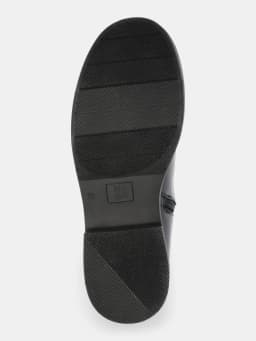 No Boundaries Women's Faux Leather and Knit Chelsea Boots - Thumbnail 5