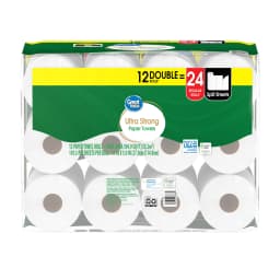 Great Value Ultra Strong Paper Towels, White, 12 Double Rolls, 1320 Sheets - Thumbnail 4