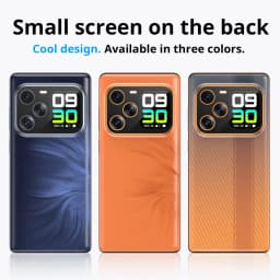 W & O Unlocked Android 14 Smartphone, 6.67"Curved Screen 4G Dual SIM Cell Phone with 1.75" Secondary Screen, 8GB+256GB Expandable 2TB, 64MP Triple Camera, 5000mAh Battery (Blue) - Thumbnail 4