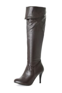 Honeeladyy Women's Thigh High Boots Over The Knee Heels Long Pointed Toe Boots #F - Thumbnail 1
