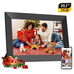 Qunler WiFi Digital Picture Frame, 10.1 inch IPS Touch Screen Smart Cloud Photo Android Uhale with 32GB Storage, Easy Setup to Share Photos or Videos - Thumbnail 1