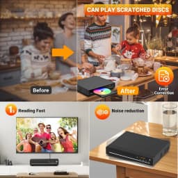 1080P DVD Player for TV and Home Theater Support Usb and Multi Format - Thumbnail 7