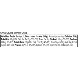 Freshness Guaranteed Mini Chocolate Bundt Cake 3oz, Baked to Perfection - Thumbnail 5