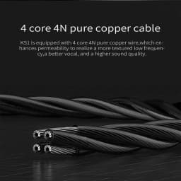 KBEAR Wired Earbuds KS1 Wired Headphone Dual Magnetic Circuit Dynamic In Ear Monitor High Resolution Noise Canceling Detachable Cable - Thumbnail 4