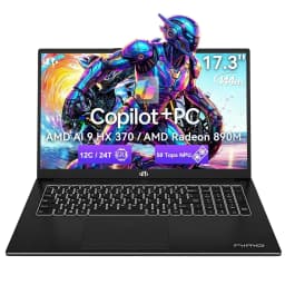 17.3" FHD 144Hz AI Laptop 16GB RAM 1TB SSD AMD Ryzen AI 370 (50 TOPS NPU) with Radeon 890M GPU-100W PD USB 4.0 eGPU - Thumbnail 1