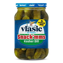 Vlasic Snack'mms Kosher Dill Mini Pickles, Keto Friendly, 16 fl. oz - Thumbnail 1