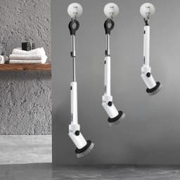Shower Spin Scrubber, Cordless Electric Cleaning Brush, 8 Replaceable Heads & Adjustable Handle for Bathroom, Kitchen, Floors - Thumbnail 9