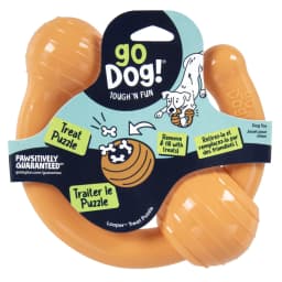 goDog Looper Puzzle Dog Toy, Orange, One Size - Thumbnail 1