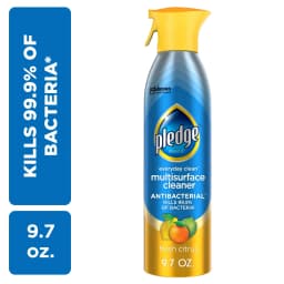 Pledge® Everyday Cleaner™ Multi Surface Antibacterial Cleaner, Aerosol, Fresh Citrus, 9.7 oz - Thumbnail 1