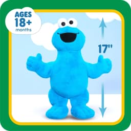 Sesame Street Large Plush Cookie Monster Baby and Toddler Toys, Ages 18 Months - Thumbnail 3