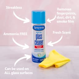 Sprayway Glass Cleaner Foaming Aerosol Spray, 19 oz, 2-Pack, Ammonia-Free, Streak-Free Shine - Thumbnail 4