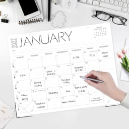 OuMuaMua Desk Calendar 2026-2027, 11 Months (Jul 2026-May 2027), 14" x 11" Desktop & Wall Calendar Thick Paper Monthly Planner for Home Office, Dorm - Thumbnail 5