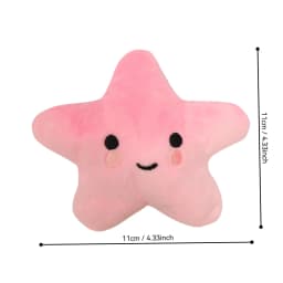Squeaky Plush Pet Toy Five-Pointed Star Shape Interactive Chew Toy for Stress Relief and Boredom Durable Soft Material for Small to Medium Dogs - Thumbnail 2