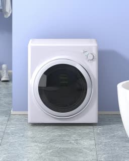 DISHUP 3.5 Cu.Ft Portable Clothes Dryer, 13 lbs Compact Dryer with Stainless Steel Tub, Electric Dryer for RV, Home, Apartment, White - Thumbnail 2