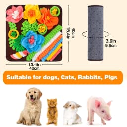 CHENjy Snuffle Mat for Dogs Slow Feeder Licking Mat for Anxiety Relief Mental Stimulation Foraging Puzzle Toy for Dogs Cats Machine Washable Pet Mat - Thumbnail 3