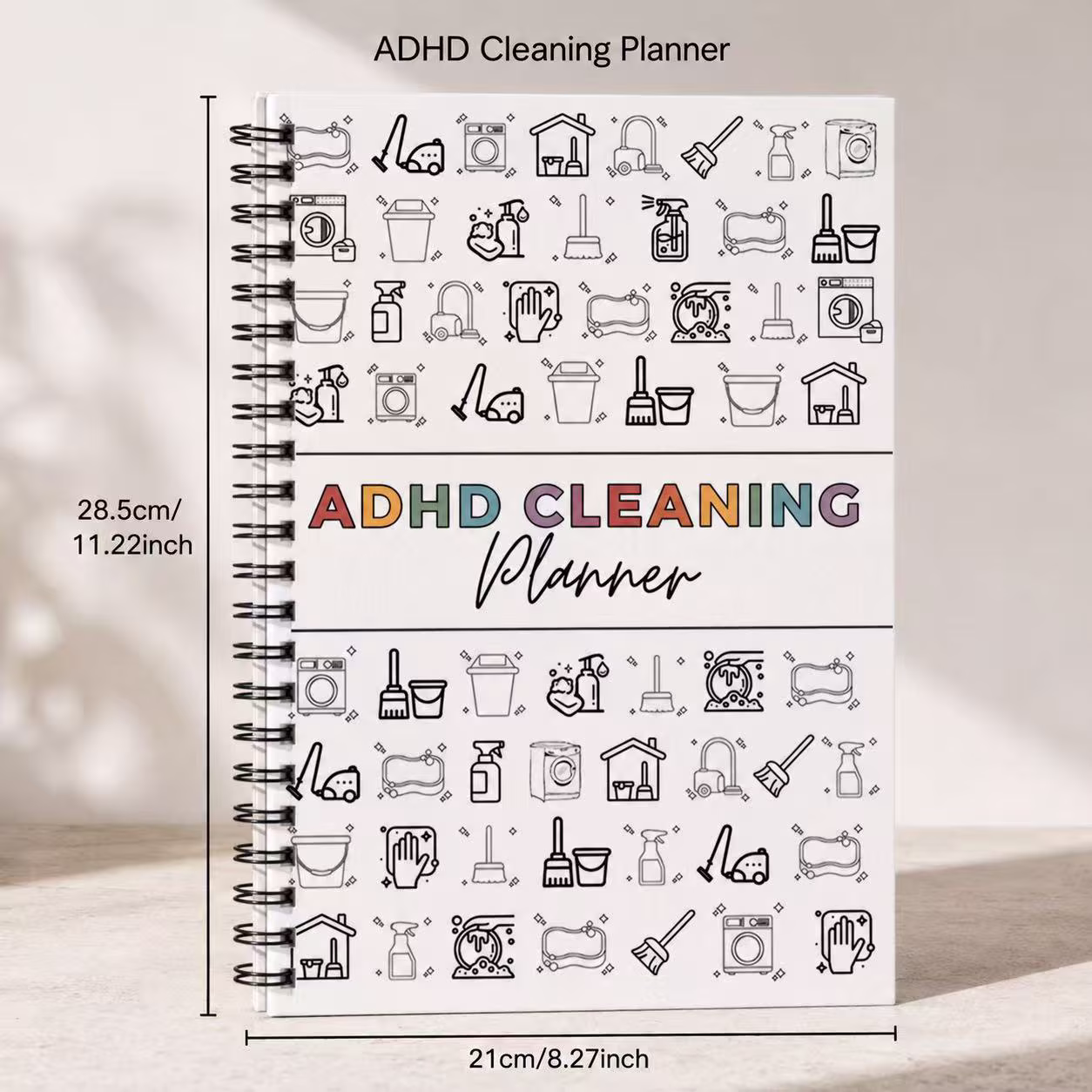 Cleaning Planner & Schedule Checklist Organizer – Daily, Weekly, Monthly & Annual Chore Chart Notebook, Durable Household Management Journal for Home - Thumbnail 4
