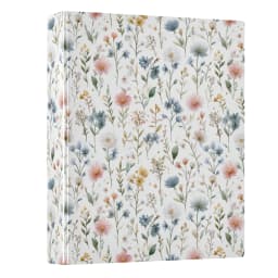 Three Ring Binder Vintage Pastel Flowers and Branches 1.5 inch Round Binder D-Rings for Office Supplies and More - Thumbnail 1