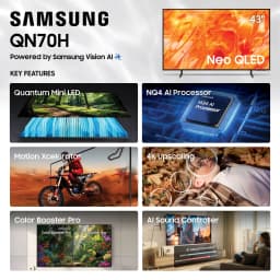 Samsung 43” Class QN70H Series Neo QLED Mini LED 4K UHD Samsung Vision AI Smart Tizen TV 2026 - QN43QN70HAFXZA - Thumbnail 2