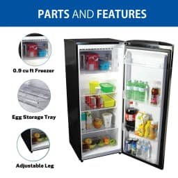 Koolatron Stainless Steel Compact Fridge with Freezer, 6.2 cu ft (176L) - Thumbnail 5
