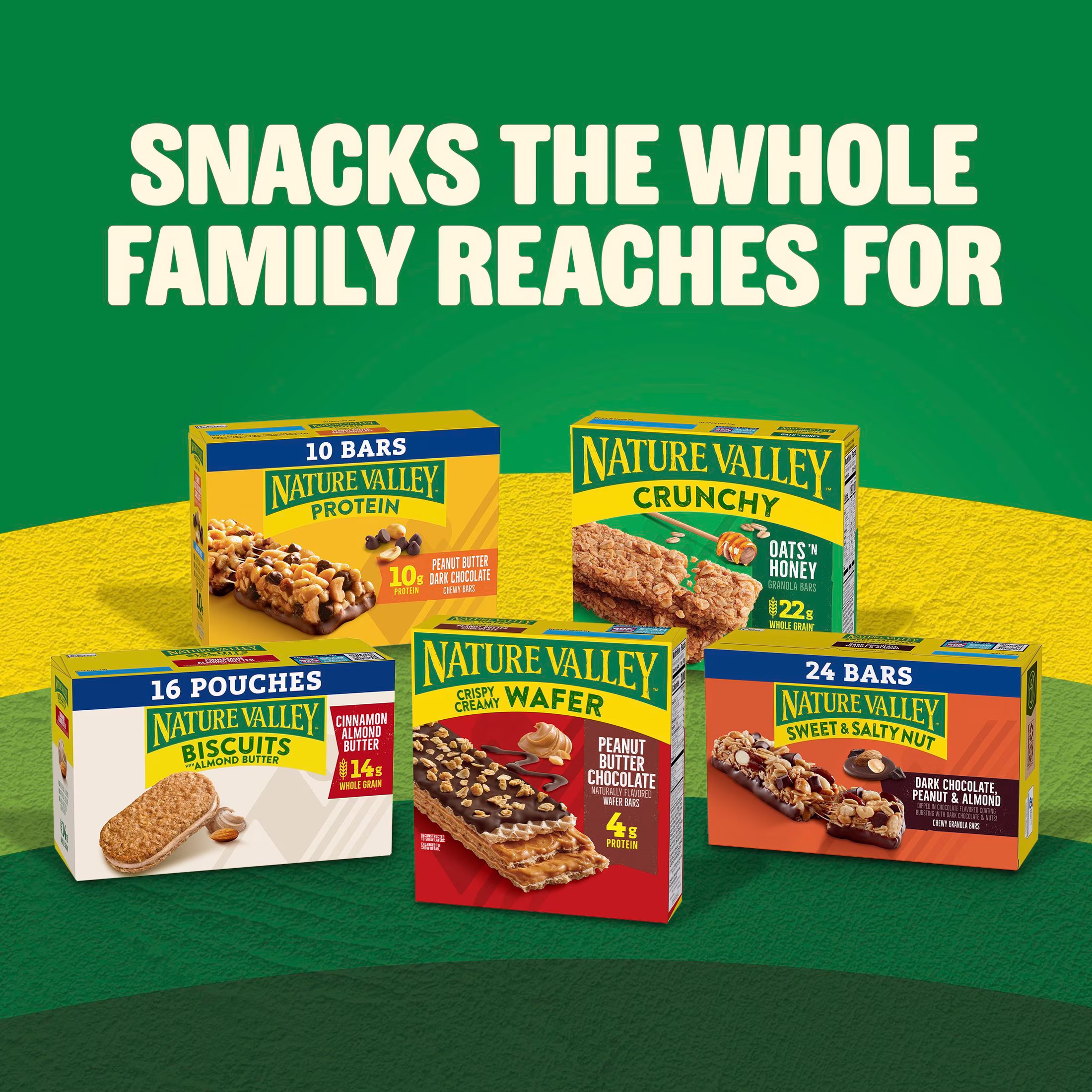 Nature Valley Crispy Creamy Wafer Bar, Peanut Butter Chocolate, 4g Protein, 5 Bars, 6.5 oz - Thumbnail 8