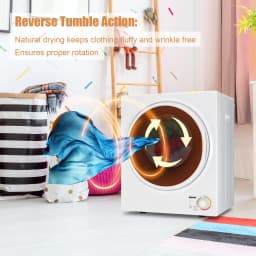 Ktaxon 1.6 cu. ft. Compact Electric Dryer, White - Thumbnail 2