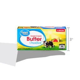 Great Value Sweet Cream Unsalted Butter, Refrigerated, 16 oz Box, 4 Sticks - Thumbnail 6