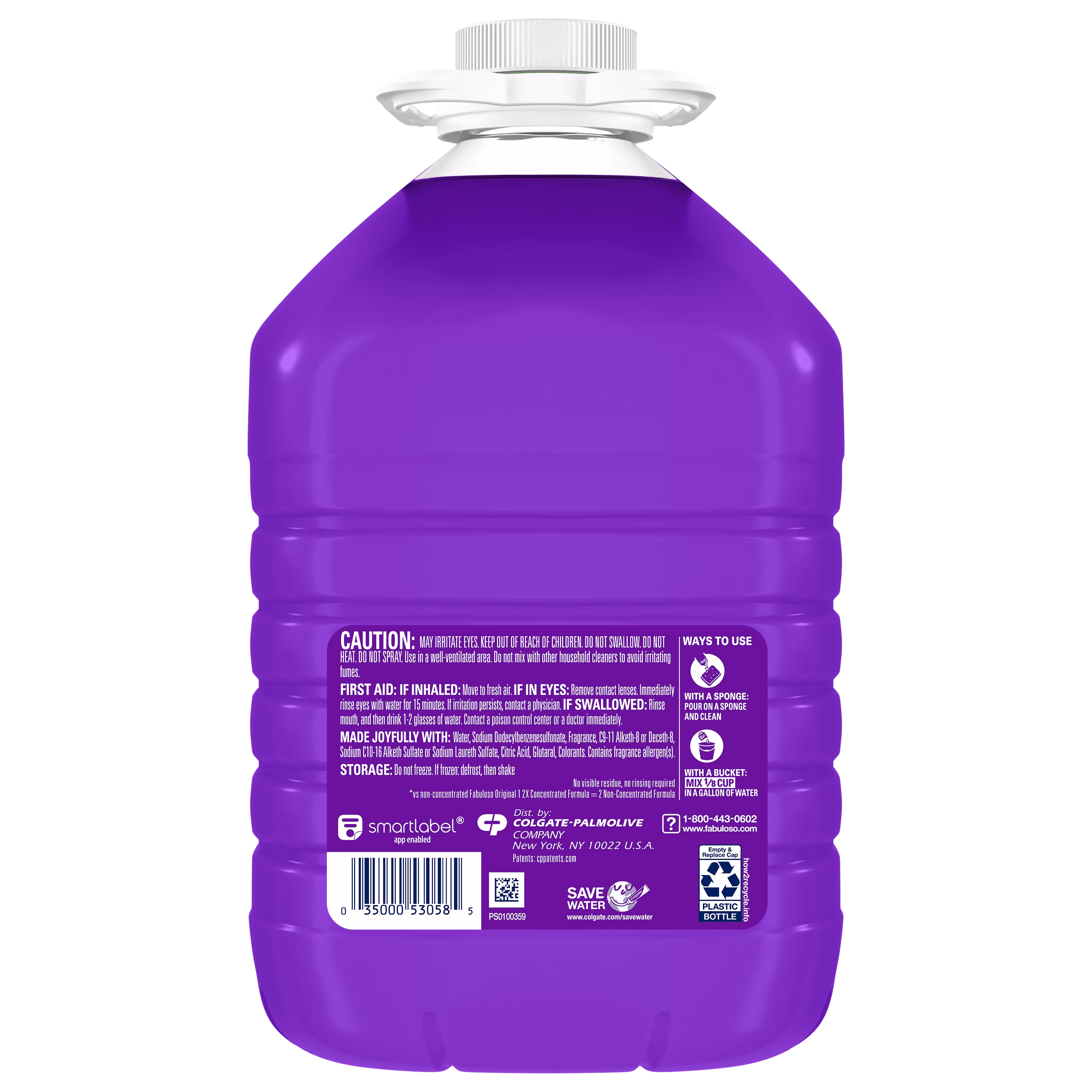 (3 pack) Fabuloso 2X Multi-Purpose Cleaner, No Rinse Floor Cleaner, Lavender Scent, 128 fl oz - Thumbnail 16