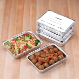 (5 pack) Handi-Foil Aluminum Meal Prep Pan with Folded Lids, 6.6" x 4.6", (7 Pack) - Thumbnail 7