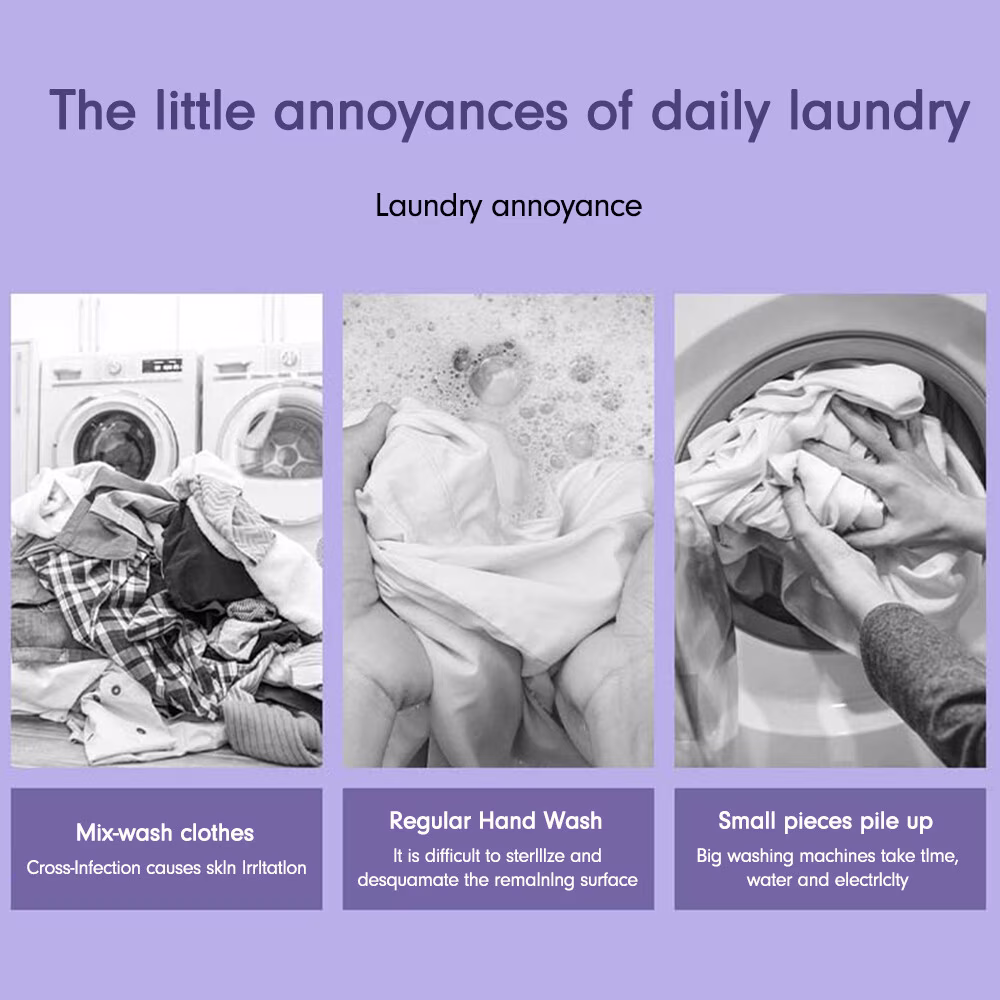 Mini Washing Machine 8L Folding Portable Sterilization Drying Laundry Machine - Thumbnail 4