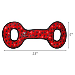 Tuffy No Stuff Ultimate Tug-O-War Red Paw Durable Squeaky Dog Toy - Thumbnail 6