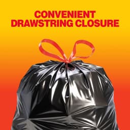 Husky 30 Gallon Large Drawstring Trash Bags, 80 Bags - Thumbnail 5