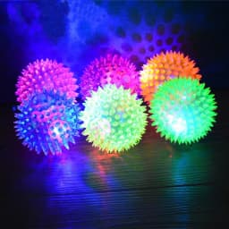 OAVQHLG3B Dog Spiky Ball Toys, Dog Squeaky Chew Balls with Ultra Bouncy, Durable Rubber Dog Toys Ball for Puppy Teething Toys and Pet Cleans Teeth - Thumbnail 1
