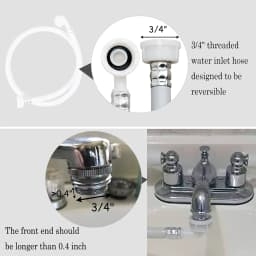 Portable 7.7 lbs Automatic Laundry Washing Machine with Drain Pump (Mini) - 16.9''x16.9''x29.5''(L x W x H) - Thumbnail 5