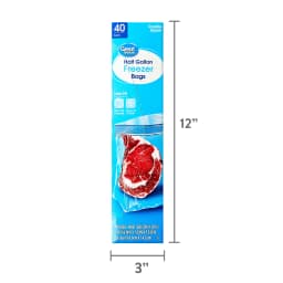 Great Value Double Zipper Half Gallon Freezer Bag, 40 Count - Thumbnail 7