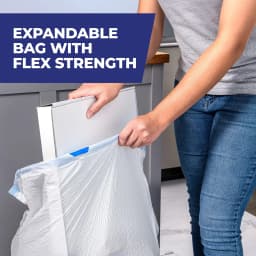 Hefty Ultra Strong 13 Gallon Trash Bags, Tall Kitchen Trash Bags, White, Fabuloso Lavender Scent, 80 Bags - Thumbnail 7