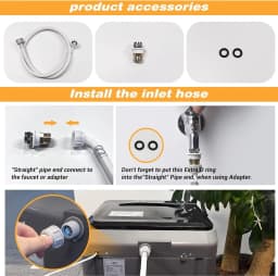 Kcpolre Portable Washing Machine 17.8 lbs Full-Automatic Compact Washer Machine for Apartment, 10 Wash Program Small Portable Washer for Dorm - Thumbnail 4