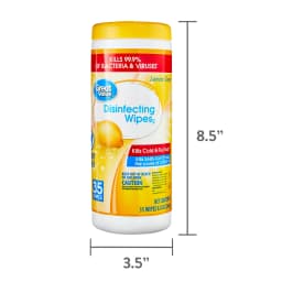 Great Value Disinfecting Wipes, Lemon Scent, 35 Count - Thumbnail 7