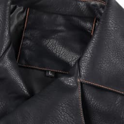 Maoxin Mens Leather Jacket Men's Solid Color Leather Jacket Fashionable Leather Long Sleeved Hooded Leather Jacket Leather Jacket Men - Thumbnail 5