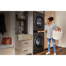 LG WKE100HVA 4.5/7.4 Cu. Ft. Smart Front Load WashTower - Graphite Steel - Thumbnail 6