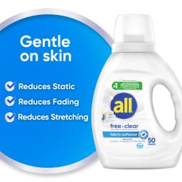 all free clear Liquid Fabric Softener for Sensitive Skin, 34 fl oz, 50 Loads - Thumbnail 2