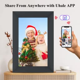 Qunler WiFi Digital Picture Frame, 10.1 inch IPS Touch Screen Smart Cloud Photo Android Uhale with 32GB Storage, Easy Setup to Share Photos or Videos - Thumbnail 6
