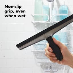 OXO Stainless Steel Shower Squeegee, Streak-Free Cleaning for Glass Doors, Tile & Mirrors - Thumbnail 3