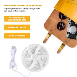Guozer Spin Mini Washing Machine Turbo Washer Portable Travel Washer For Home Business, Travel,College Room,RV,Apartment - Thumbnail 5
