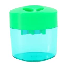 Small Pencil Sharpener, Pencil Sharpener, Handheld Pencil Sharpener, Portable Pencil Sharpener Manual Two-Hole Pencil Sharpener Stationery Plastic - Thumbnail 3