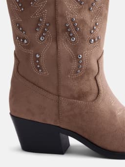 No Boundaries Women's Studded Cowboy Boots - Thumbnail 5