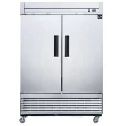 NSF 54'' Reach In Refrigerator 42 Cu.ft. Commercial 2-Door Upright Refrigerator in Stainless Steel - Thumbnail 1