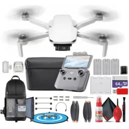 DJI Mini 4K Fly More Combo UHD Foldable Drone | Under 249 g | 12MP Camera, 3-Axis Gimbal, 31-Min Flight Time | For Beginners & Travel Photos + 64GB - Thumbnail 1